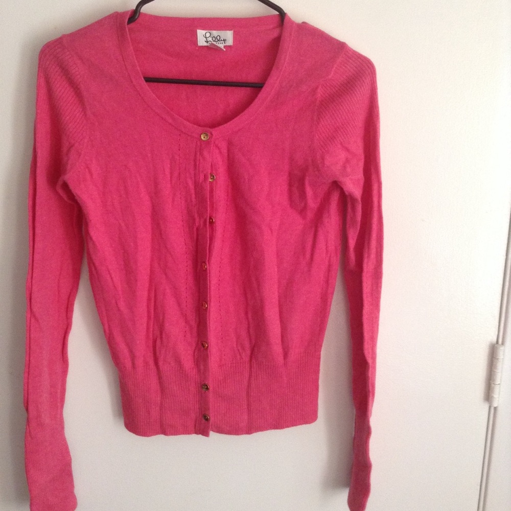 Lily Pulitzer pink cardigan